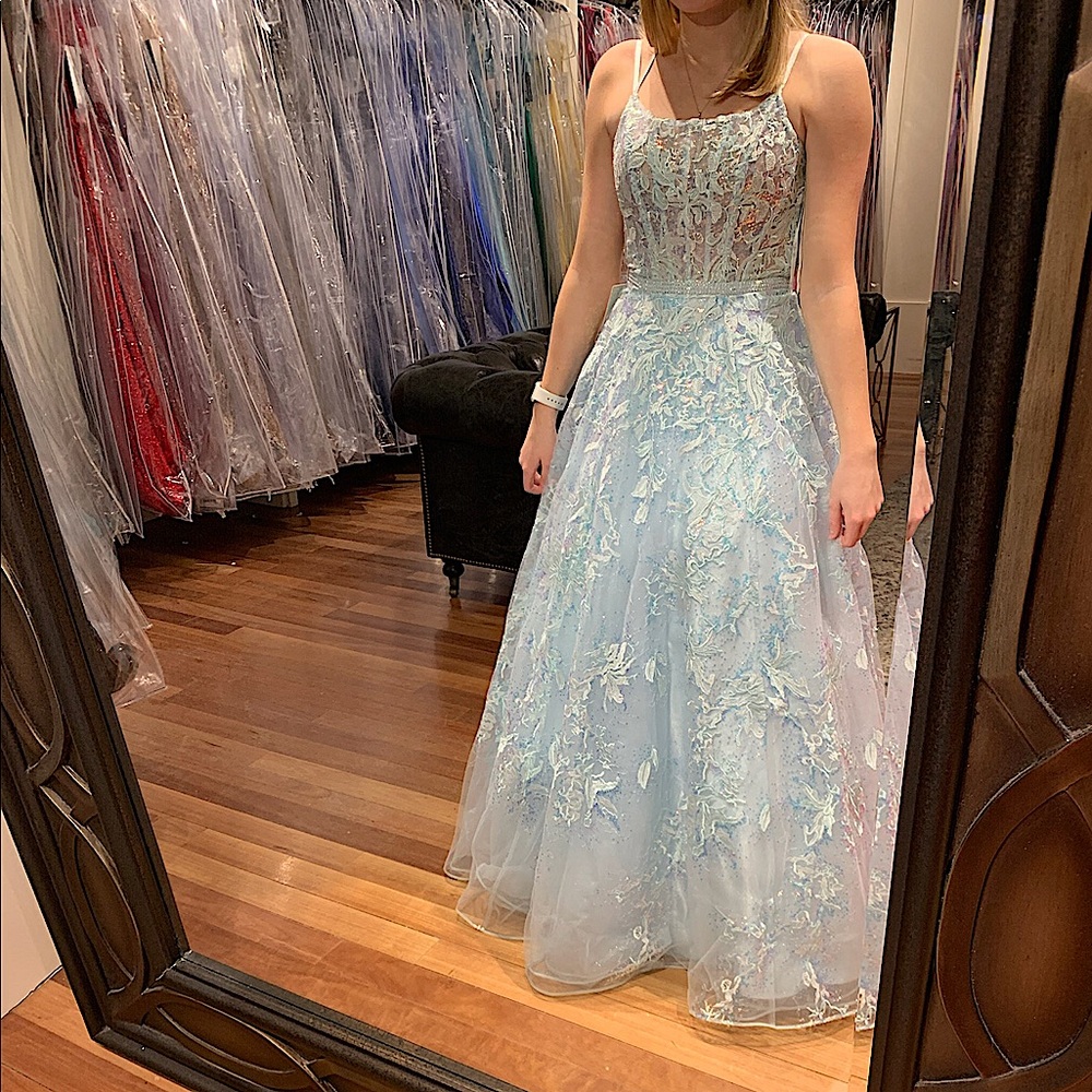 ❄️👗 ellie wilde Sheer Corset Formal Dress 👗 ❄️